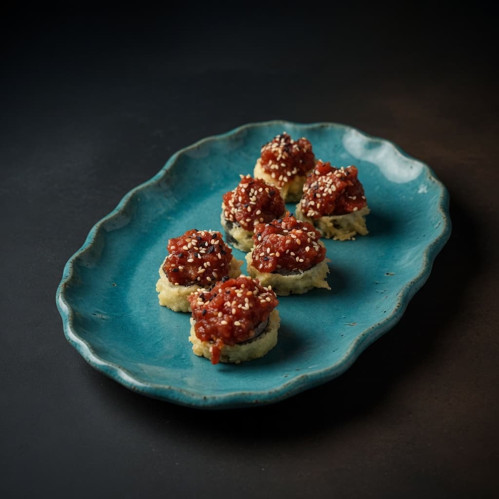 Crispy pieces Kanzu Sushi – autorska przystawka z chrupiącym łososiem